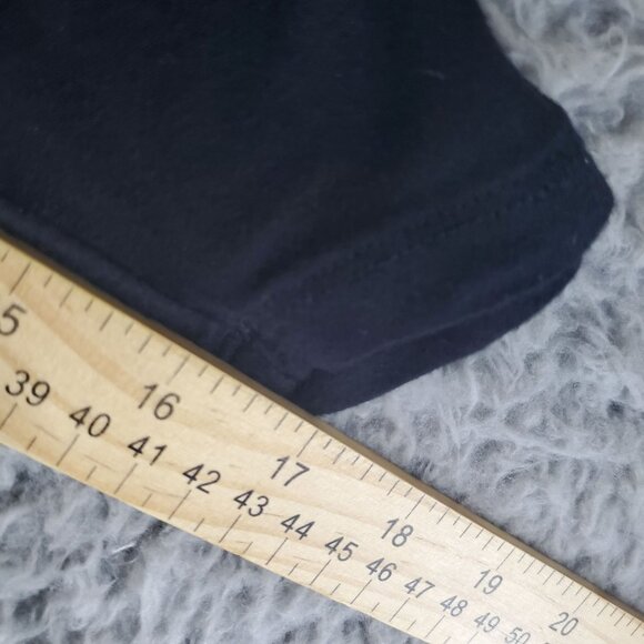 Lane Bryant Top Womens 14/16 Black Lightweight Rayon Blend Long Sleeve Ribbed He - Picture 6 of 8